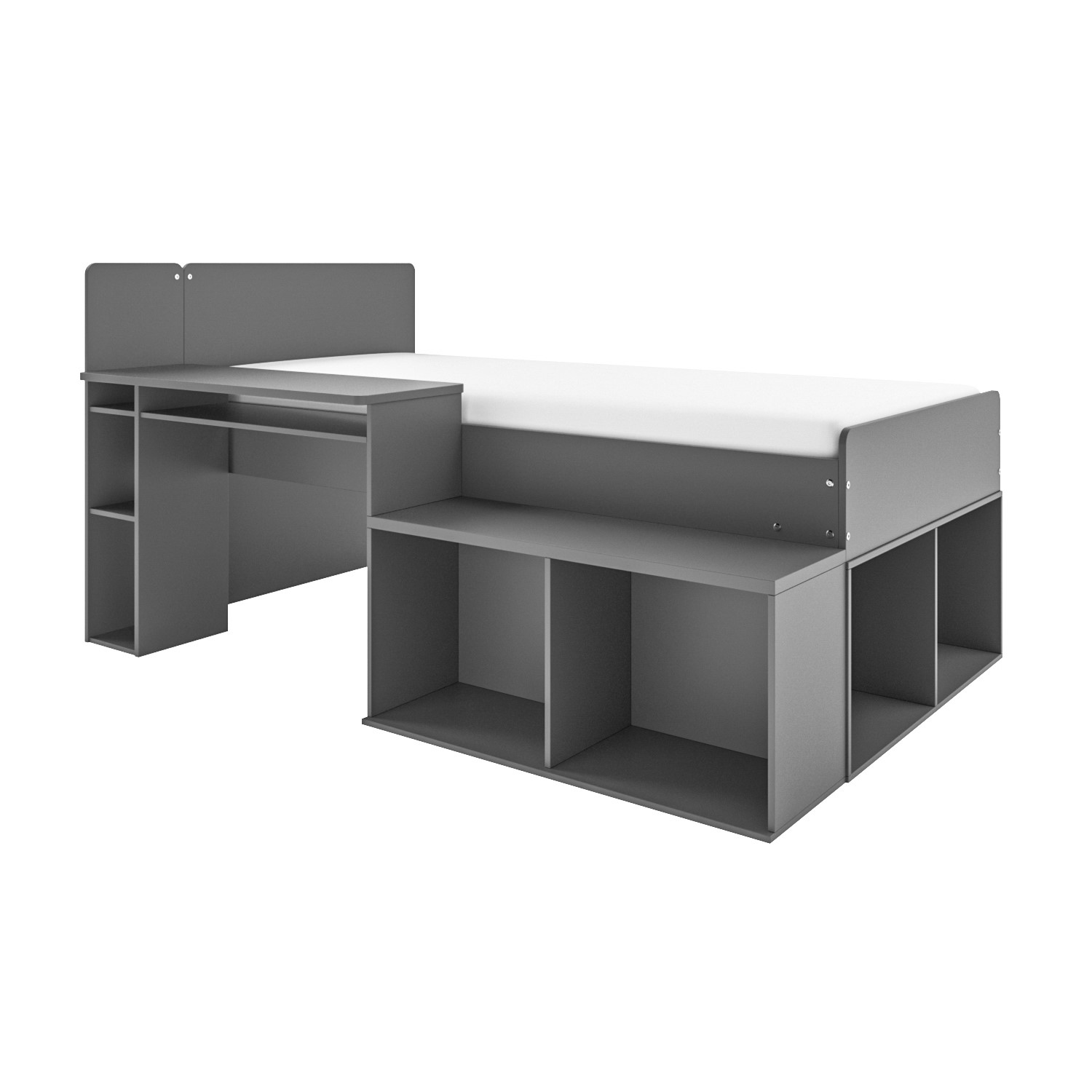Read more about Grey cabin bed with desk and storage ellison